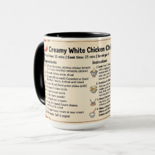 Creamy White Chicken Chili Recipe Gift Mug