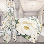 Creamy White Peony Wedding Floral Tie<br><div class="desc">Neck Ties for Tuxedo Royale by Leonbience.</div>