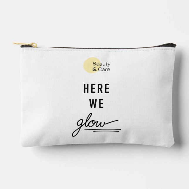 Creamy white pouch - Here we glow - Beautyncare (Front)