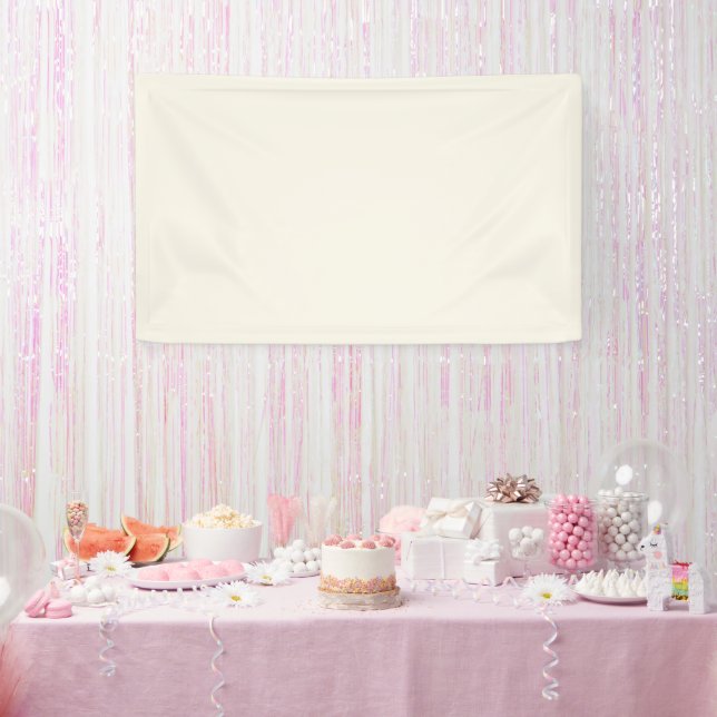 Creamy White Solid Colour Banner (Party)