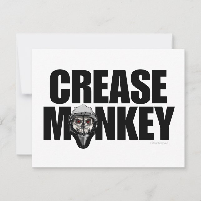 Crease Monkey (Hockey Goalie) (Front)