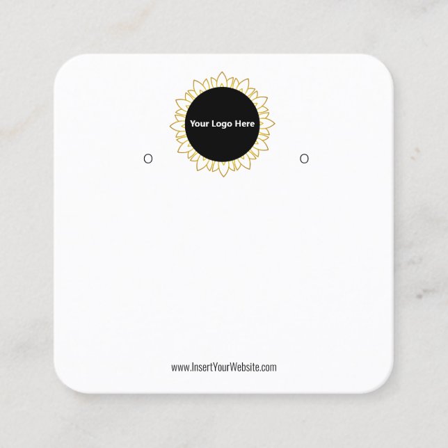 Creat Your Custom Logo Earring Display Card  (Front)