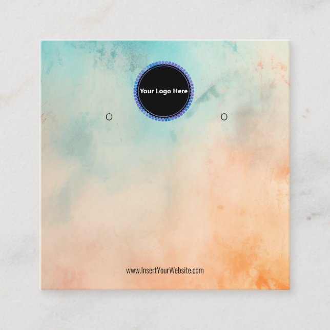 Creat Your Custom Logo Earring Display Card  (Front)