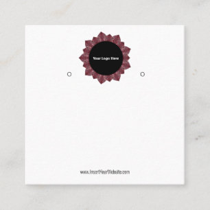 Creat Your Custom Logo Earring Display Card