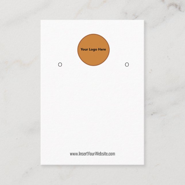 Creat Your Custom Logo Earring Display Card  (Front)