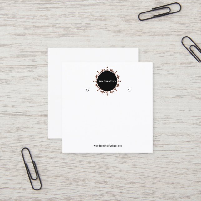 Creat Your Custom Logo Earring Display Card  (Front/Back In Situ)