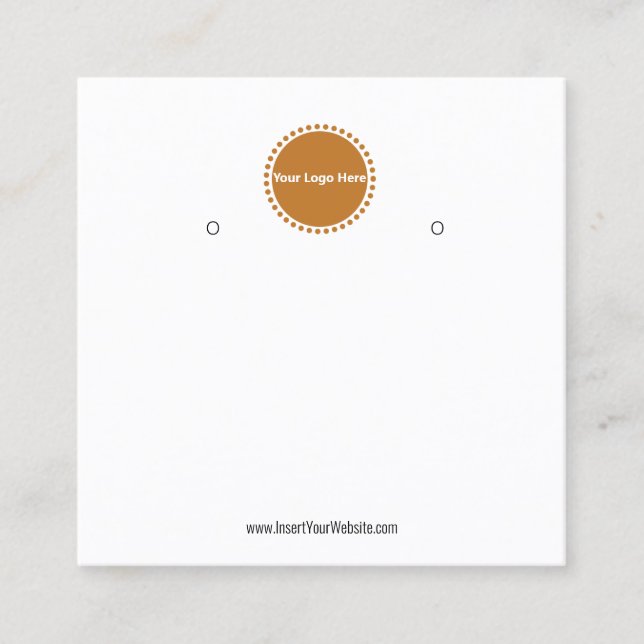 Creat Your Custom Logo Earring Display Card  (Front)