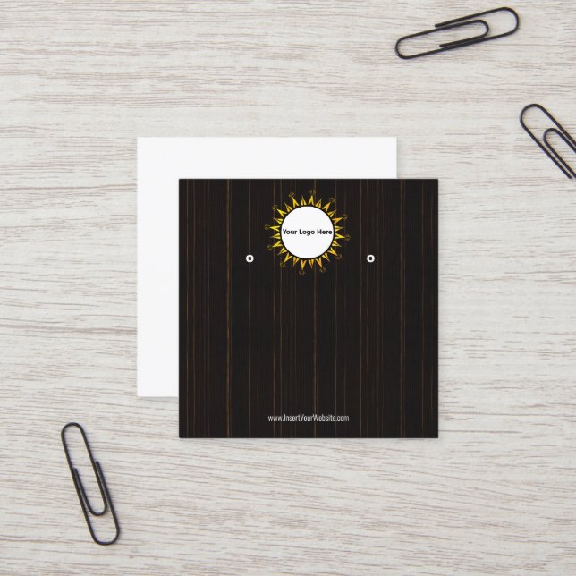 Creat Your Custom Logo Earring Display Card  (Front/Back In Situ)