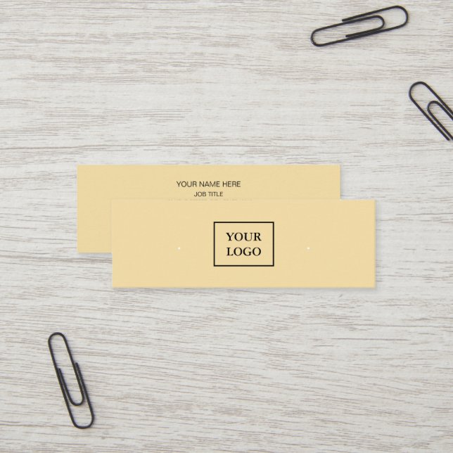 Creat Your Custom Logo Earring Mini Business Card (Front/Back In Situ)