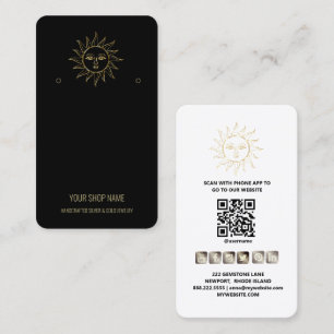 Creat Your Custom Logo EarringSun QR Social Media Business Card