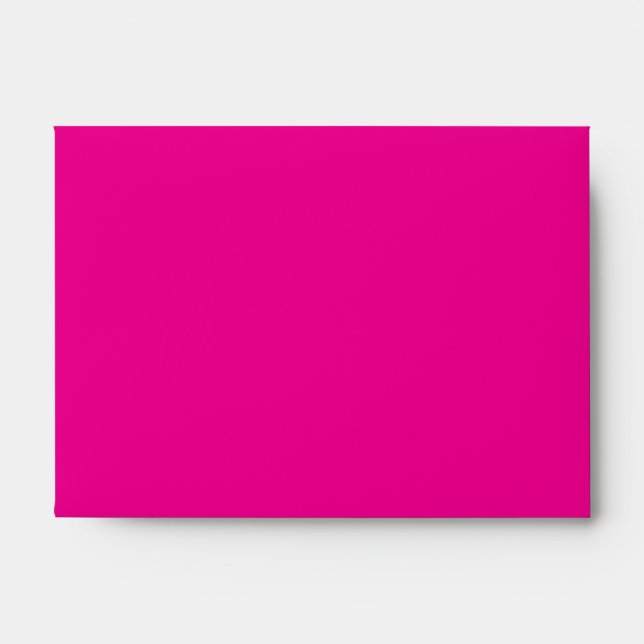 Creat Your Own Megenta Invitation Postcard Envelope (Front)