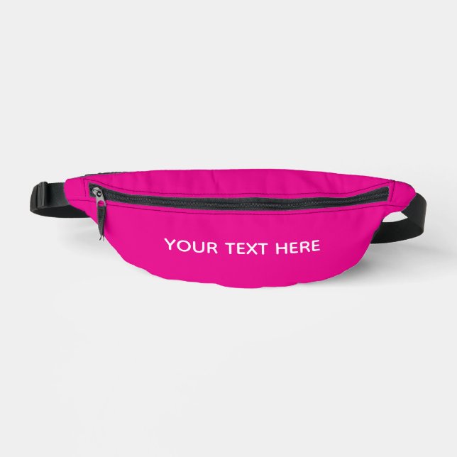 Creat Your Own Megenta Invitation Postcard Fanny Pack (Front)
