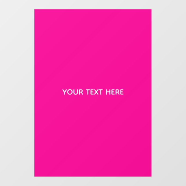 Creat Your Own Megenta Invitation Postcard Window Cling (Sheet)