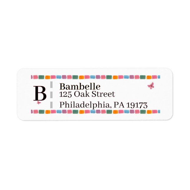 Creat Your Personalized Return Address (Front)