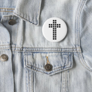 Create a Cross Pattern with any Logo or Image 2 Inch Round Button