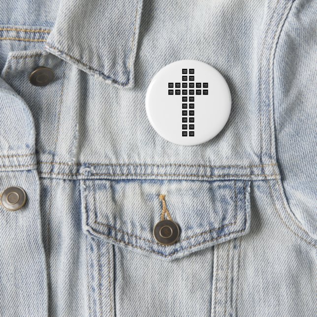 Create a Cross Pattern with any Logo or Image 2 Inch Round Button (In Situ)