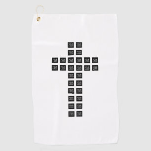 Create a Cross Pattern with any Logo or Image Golf Towel