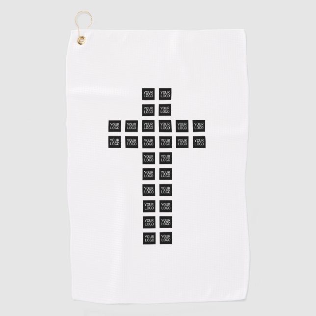 Create a Cross Pattern with any Logo or Image Golf Towel (Front)