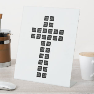 Create a Cross Pattern with any Logo or Image Pedestal Sign