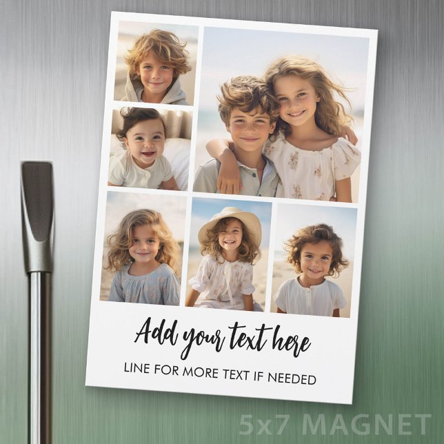 Create a Custom 6 Photo Refrigerator Magnet (Photo Magnet Sheet - 5 inches x 7 inches)