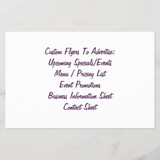 Create A Custom Flyer or Brochure Sheet
