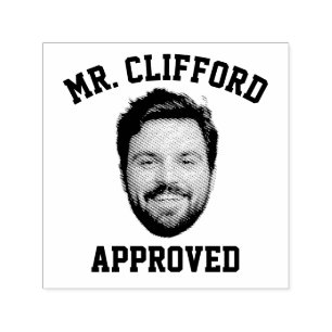 Create A Custom Funny Face Teacher Approval Rubber Self-inking Stamp