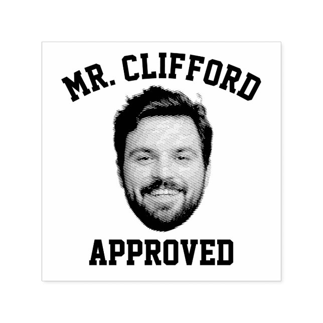 Create A Custom Funny Face Teacher Approval Rubber Self-inking Stamp (Design)