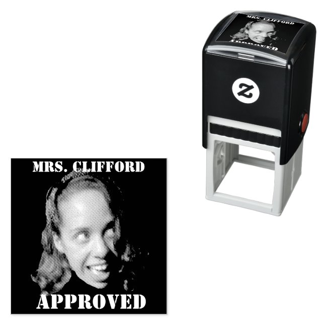 Create A Custom Funny Face Teacher Approval Rubber Self-inking Stamp (In Situ)