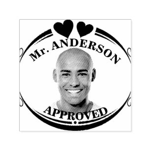 Create A Custom Funny Face Teacher Approval Self-inking Stamp