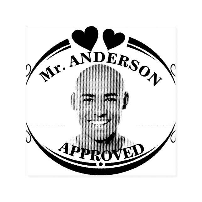 Create A Custom Funny Face Teacher Approval  Self-inking Stamp (Design)