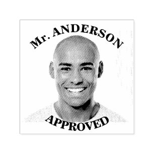 Create A Custom Funny Face Teacher Approval Self-inking Stamp