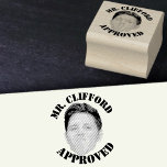 Create A Custom Funny Face Teacher Approval Wooden Rubber Stamp<br><div class="desc">Create a custom rubber wooden stamp WITH YOUR FACE! Great for grade school teachers who like to add a little quirky pizazz to their curriculum. For best results, upload a photo of just your head/face with the background and everything else removed (transparent png format). image backgrounds can be erased quite...</div>