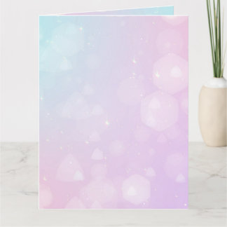 Create a Custom Pastel Blue & Pink Bokeh Card