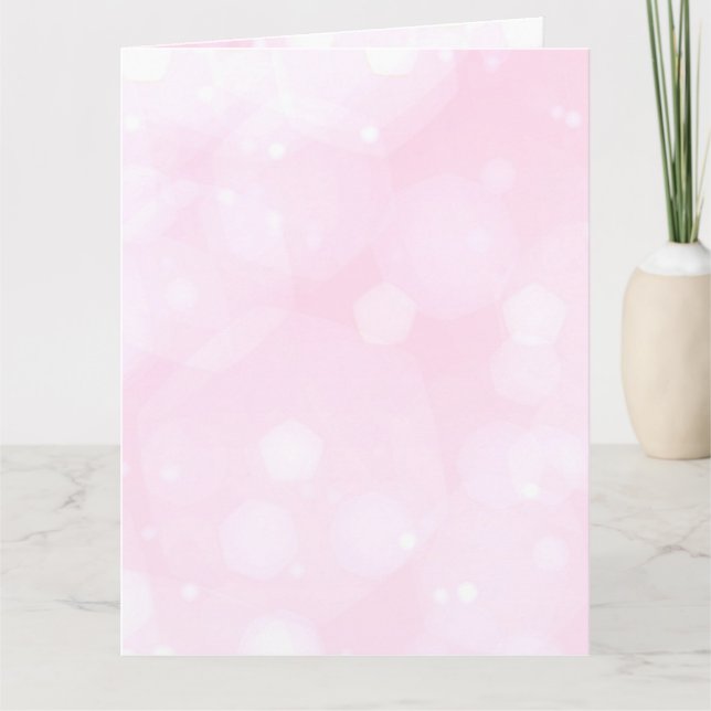 Create a Custom Pastel Pink Bokeh Card (Front)