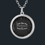 Create a Custom Personalized Silver Plated Necklace<br><div class="desc">Create your own custom stuff including personalized clothing and accessories, promotional products for your small business, custom colour wedding gifts and favours, event decor and more by adding your own text and design elements and choosing your favourite fonts, colours and styles. Or, redesign this item entirely from scratch by replacing...</div>