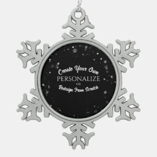 Create a Custom Personalized Snowflake Pewter Christmas Ornament