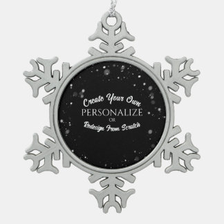 Create a Custom Personalized Snowflake Pewter Christmas Ornament