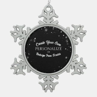 Create a Custom Personalized Snowflake Pewter Christmas Ornament