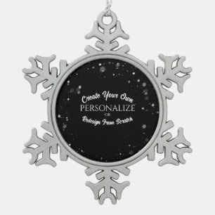 Create a Custom Personalized Snowflake Pewter Christmas Ornament