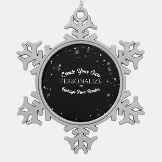 Create a Custom Personalized Snowflake Pewter Christmas Ornament