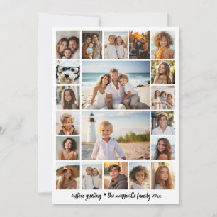 Create a Custom Photo Collage - 20 Photos Holiday Card