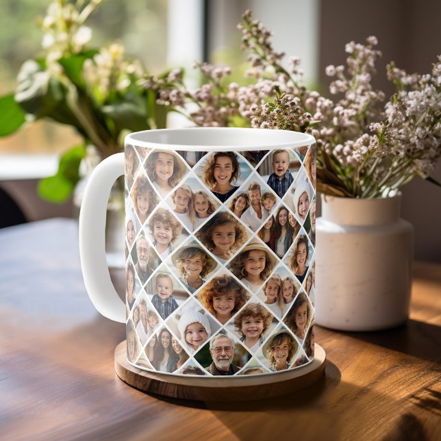 Create a Custom Photo Collage with 12 Photos Coffee Mug (Personalized mug with 12 photos)