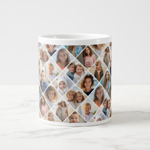 Create a Custom Photo Collage with 12 Photos Large Coffee Mug