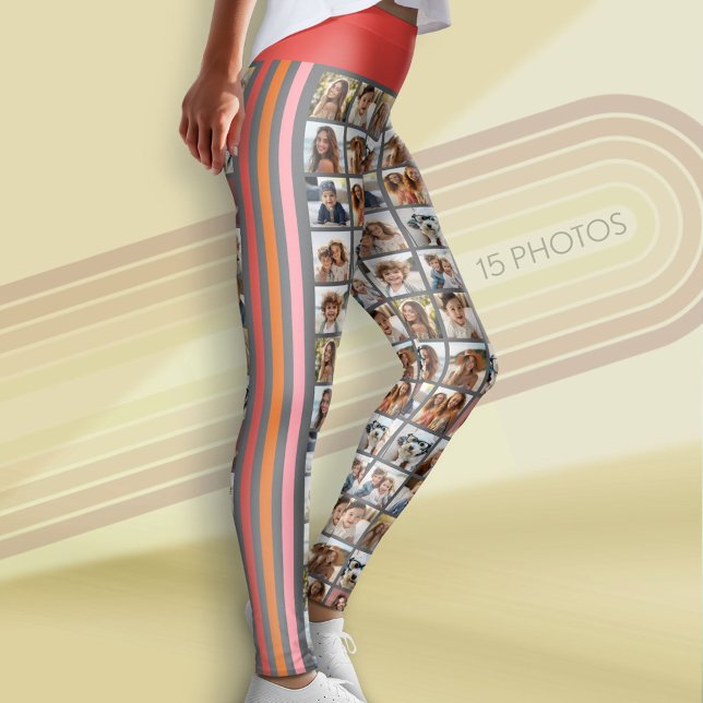 Create a Custom Photo Collage with 15 Photos Leggings (Custom Photo Leggings)