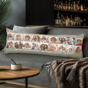 Create a Custom Photo Collage with 18 Photos Body Pillow