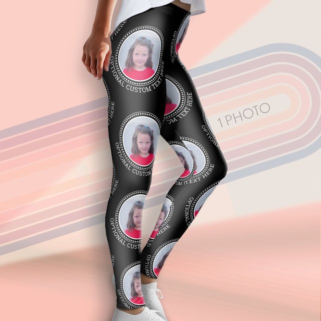 Create a Custom Photo Collage with 1 Photo Leggings (Custom Leggings with 1 Photo)