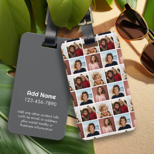 Create a Custom Photo Collage with 4 Photos Luggage Tag