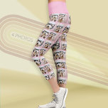 Create a Custom Photo Collage with 4 Photos pink Capri Leggings<br><div class="desc">Use your favourite 4 square photos or pictures to make a fun keepsake to share with friends. A unique piece of clothing that is completely covered in small pictures. For best results, crop all of your photos into squares before uploading to this collage. You can also change the background and...</div>