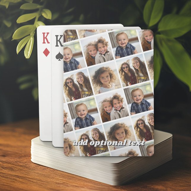 Create a Custom Photo Collage with 4 Photos Playing Cards (Custom Playing Cards)