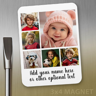 Create a Custom Photo Collage with 6 Photos Magnet
